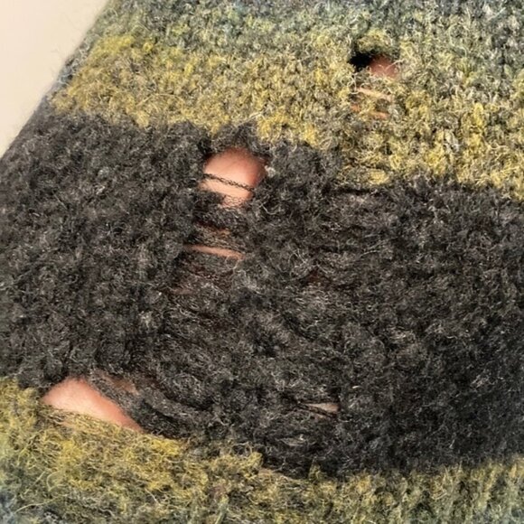 RAQUEL ALLEGRA SWEATER RAINBOW STRIPED ALPACA KNIT PULLOVER​​​​​​​ - Picture 11 of 15